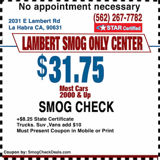 Smog Check Coupon